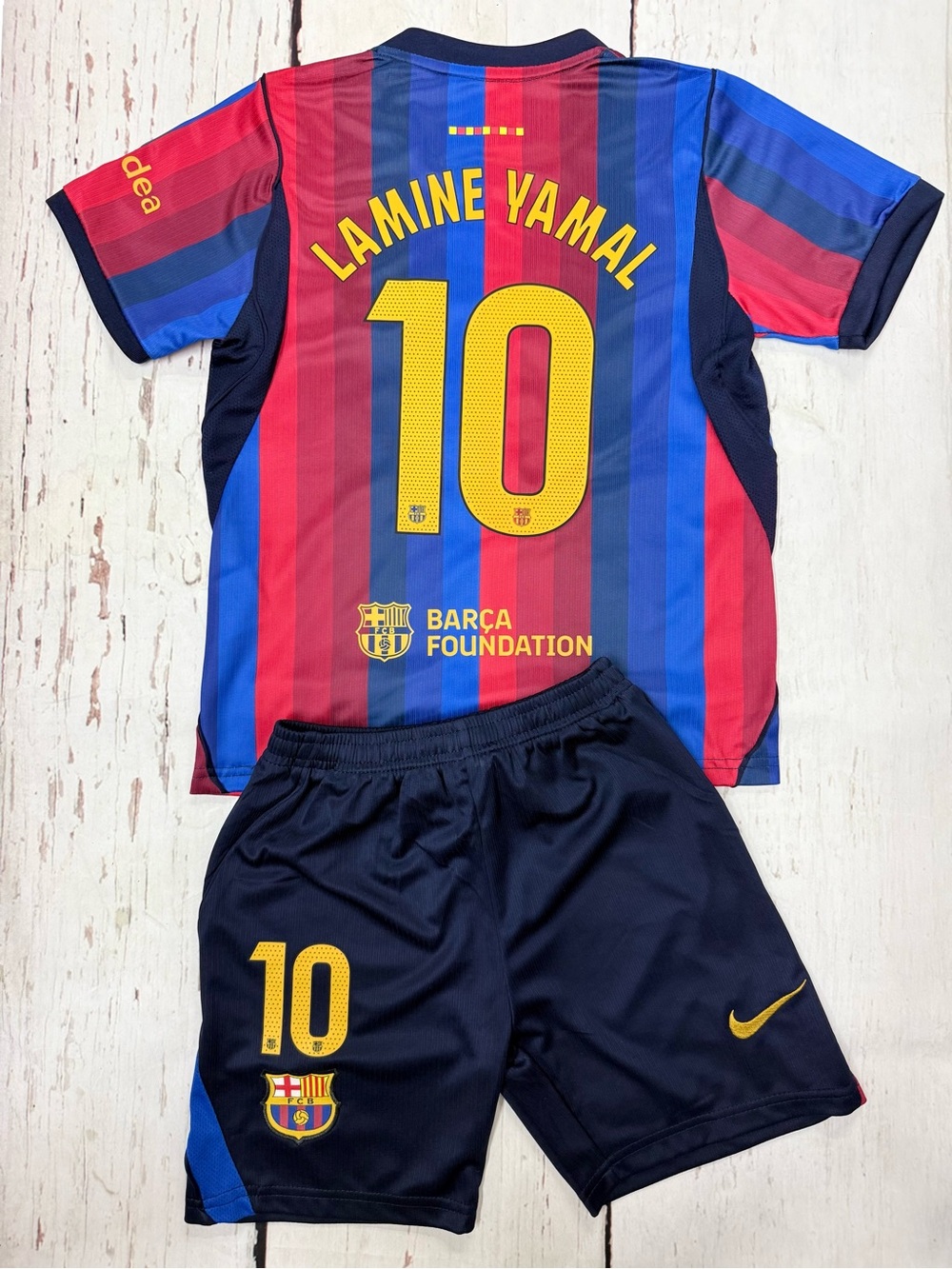 Youth Lamine Yamal Jersey + Shorts 26-27’ Home Kit Kids Soccer Sets